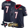 Houston Texans #7 CJ Stroud Navy 2023 FUSE AFC South Champions Patch And Jersey