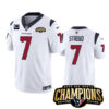 Houston Texans #7 CJ Stroud White 2023 FUSE With 1-Star C Patch And AFC South Jersey