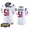 Houston Texans #51 Will Anderson Jr White 2023 FUSE AFC South Champions Patch Jersey