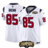 Houston Texans #85 Noah Brown White 2023 FUSE AFC South Champions Patch Vapor Jersey