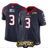 Houston Texans #3 Tank Dell Navy 2023 FUSE AFC South Champions Patch Vapor Jersey