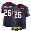 Houston Texans #26 Devin Singletary Navy 2023 FUSE AFC South Champions Patch Jersey