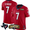 Houston Texans #7 CJ Stroud Red 2023 FUSE AFC South Champions Patch And Jersey