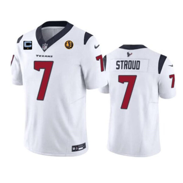 Houston Texans #7 CJ Stroud White 2023 FUSE With 1-Star C Patch John Madden Jersey