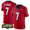 Houston Texans #7 CJ Stroud Red 2023 FUSE AFC South Champions Patch Vapor Jersey