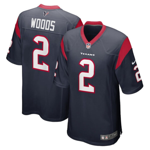 Houston Texans #2 Robert Woods Game Jersey – Navy
