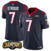 Houston Texans #7 CJ Stroud Navy 2023 FUSE AFC South Champions Patch Vapor Jersey