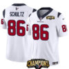 Houston Texans #86 Dalton Schultz White 2023 FUSE AFC South Champions Jersey