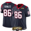 Houston Texans #86 Dalton Schultz Navy 2023 FUSE AFC South Champions Jersey
