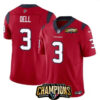Houston Texans #3 Tank Dell Red 2023 FUSE AFC South Champions Patch Vapor Jersey