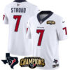 Houston Texans #7 CJ Stroud White 2023 FUSE AFC South Champions Patch And Jersey