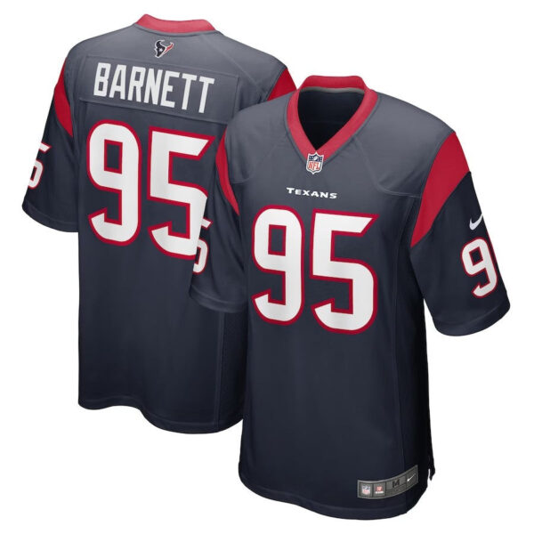 Houston Texans #95 Derek Barnett Game Jersey – Navy