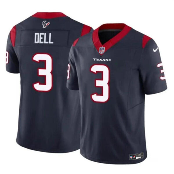 Houston Texans #3 Tank Dell Navy 2023 FUSE Vapor Untouchable Stitched Football Jersey