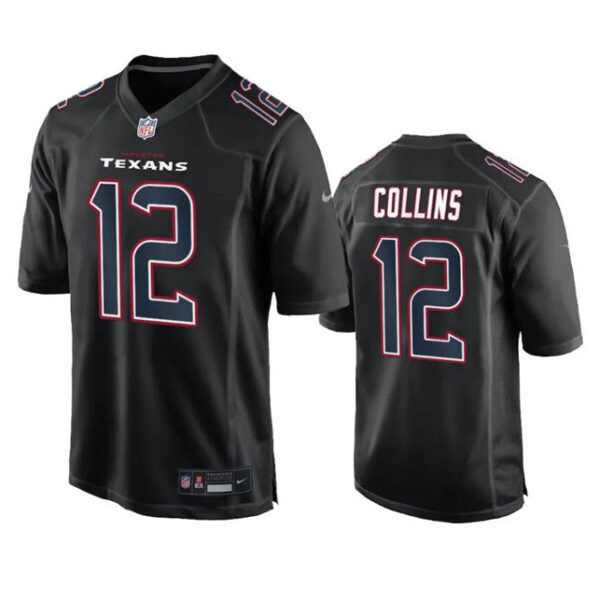 Houston Texans #12 Nico Collins Black Fashion Vapor Untouchable Limited Stitched Jersey