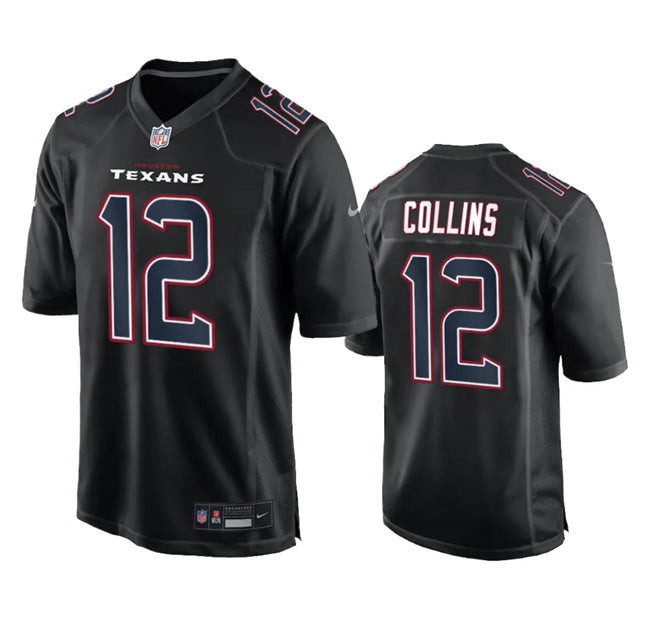Houston Texans #12 Nico Collins Black Fashion Vapor Untouchable Limited Stitched Jersey