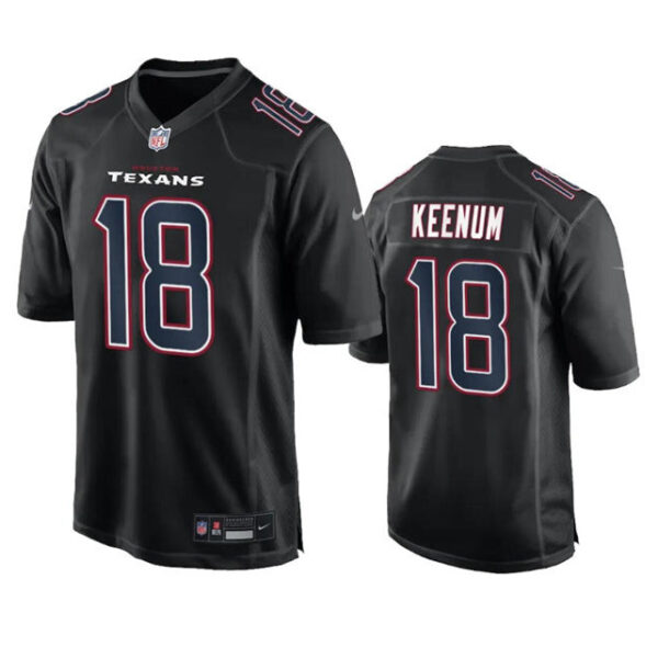 Houston Texans #18 Case Keenum Black Fashion Vapor Untouchable Limited Stitched Jersey