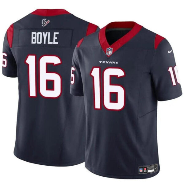 Houston Texans #16 Tim Boyle Navy 2024 FUSE Vapor Untouchable Stitched Football Jersey