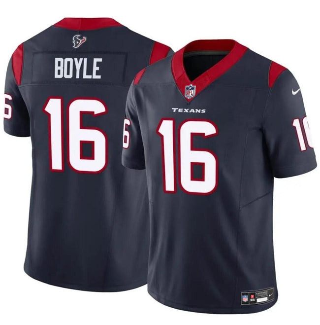Houston Texans #16 Tim Boyle Navy 2024 FUSE Vapor Untouchable Stitched Football Jersey