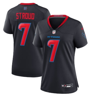Houston Texans #7 CJ Stroud Navy 2024 2Nd Alternate FUSE Vapor Stitched Jersey 1