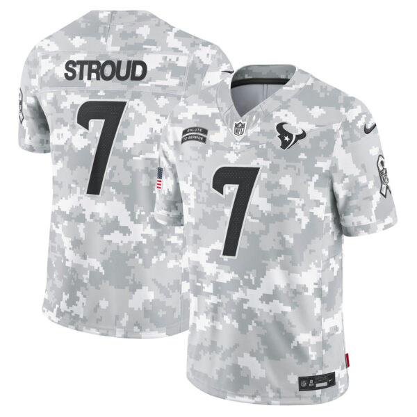 CJ Stroud Houston Texans Nike 2024 Salute To Service Limited Jersey Arctic Camo