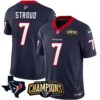 Men’s Houston Texans 2023 AFC South Champions Patch Vapor Jersey – All Stitched – Navy – C.J. Stroud