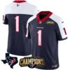 Men’s Houston Texans 2023 AFC South Champions Patch Vapor Jersey – All Stitched – Alternate – #1 Team