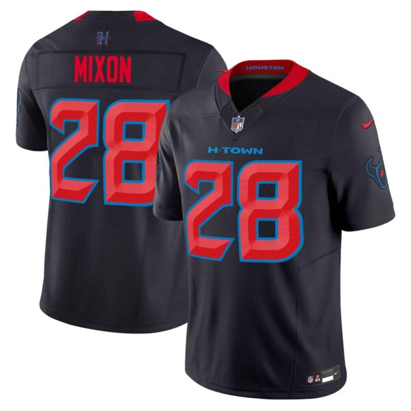 Men’s Houston Texans 2024 Vapor Limited Jersey – All Stitched – Navy Limited – Joe Mixon