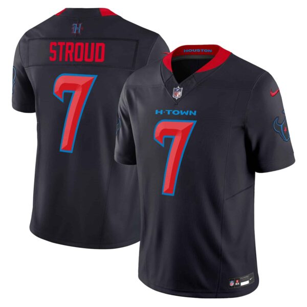 Men’s Houston Texans 2024 Vapor Limited Jersey – All Stitched – Navy Limited – C.J. Stroud