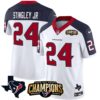 Men’s Houston Texans 2023 AFC South Champions Patch Vapor Jersey – All Stitched – Inverted – Derek Stingley Jr.