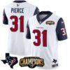 Men’s Houston Texans 2023 AFC South Champions Patch Vapor Jersey – All Stitched – Navy Sleeves – Dameon Pierce