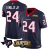 Men’s Houston Texans 2023 AFC South Champions Patch Vapor Jersey – All Stitched – Navy – Derek Stingley Jr.