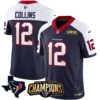 Men’s Houston Texans 2023 AFC South Champions Patch Vapor Jersey – All Stitched – Alternate – Nico Collins