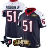 Men’s Houston Texans 2023 AFC South Champions Patch Vapor Jersey – All Stitched – Alternate – Will Anderson Jr.
