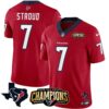 Men’s Houston Texans 2023 AFC South Champions Patch Vapor Jersey – All Stitched – Red – C.J. Stroud