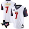 Men’s Houston Texans Gold Trim Vapor Jersey – All Stitched – Navy Sleeves – C.J. Stroud