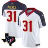 Men’s Houston Texans Gold Trim Vapor Jersey – All Stitched – Inverted – Dameon Pierce