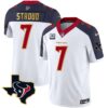 Men’s Houston Texans Gold Trim Vapor Jersey – All Stitched – Inverted – C.J. Stroud