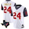 Men’s Houston Texans Gold Trim Vapor Jersey – All Stitched – Navy Sleeves – Derek Stingley Jr.