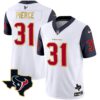 Men’s Houston Texans Gold Trim Vapor Jersey – All Stitched – Navy Sleeves – Dameon Pierce