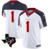 Men’s Houston Texans Gold Trim Vapor Jersey – All Stitched – Inverted – #1 Team