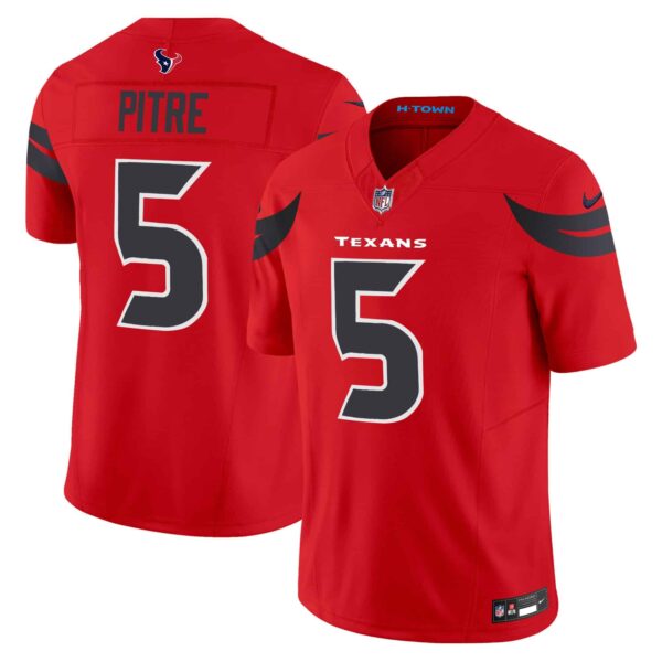 Men’s Houston Texans 2024 Vapor Limited Jersey – All Stitched – Red – Jalen Pitre
