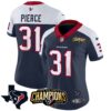 Women’s Houston Texans 2023 AFC South Champions Patch Vapor Jersey – All Stitched – Alternate – Dameon Pierce