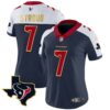 Women’s Houston Texans Gold Trim Vapor Jersey – All Stitched – Alternate – C.J. Stroud