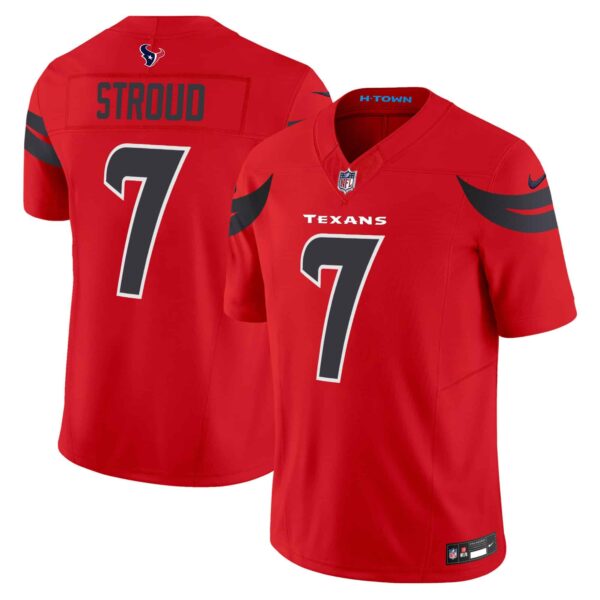 Men’s Houston Texans 2024 Vapor Limited Jersey – All Stitched – Red – C.J. Stroud
