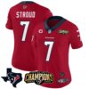 Women’s Houston Texans 2023 AFC South Champions Patch Vapor Jersey – All Stitched – Red – C.J. Stroud