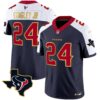 Men’s Houston Texans Gold Trim Vapor Jersey – All Stitched – Alternate – Derek Stingley Jr.