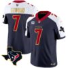 Men’s Houston Texans Gold Trim Vapor Jersey – All Stitched – Alternate – C.J. Stroud