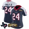 Women’s Houston Texans 2023 AFC South Champions Patch Vapor Jersey – All Stitched – Alternate – Derek Stingley Jr.