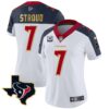 Women’s Houston Texans Gold Trim Vapor Jersey – All Stitched – Inverted – C.J. Stroud