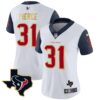 Women’s Houston Texans Gold Trim Vapor Jersey – All Stitched – Navy Sleeves – Dameon Pierce